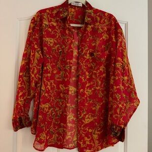 Vintage Guess by Georges Marciano Baroque Print Blouse – Made in USA